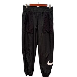 Nike Swoosh Black Pants with White Logo